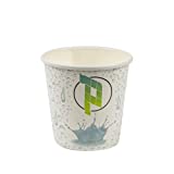 Virsus 200 Vasos Cartón para Agua 180ml Color Blanco con Gráficas Biodegradables Palucart 4 Cf x 50 piezas vaso cartón